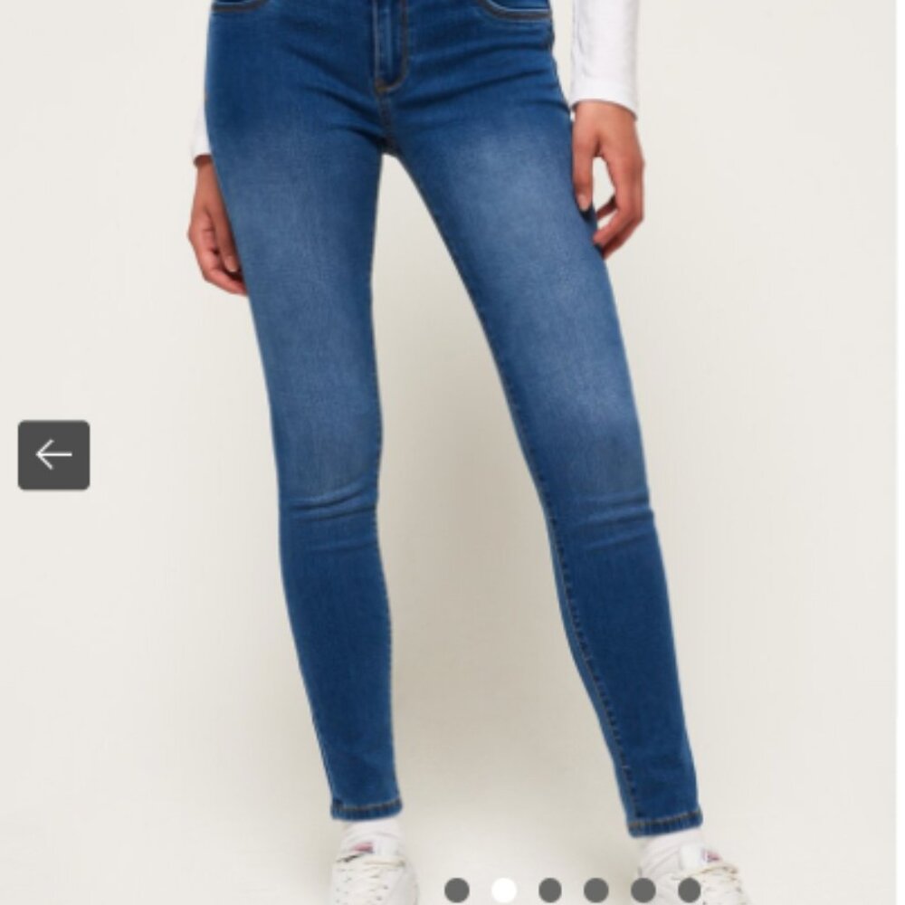 Superdry Alexia Jeggings Jeans High Waist Stretch Skinny Jeans Size 26